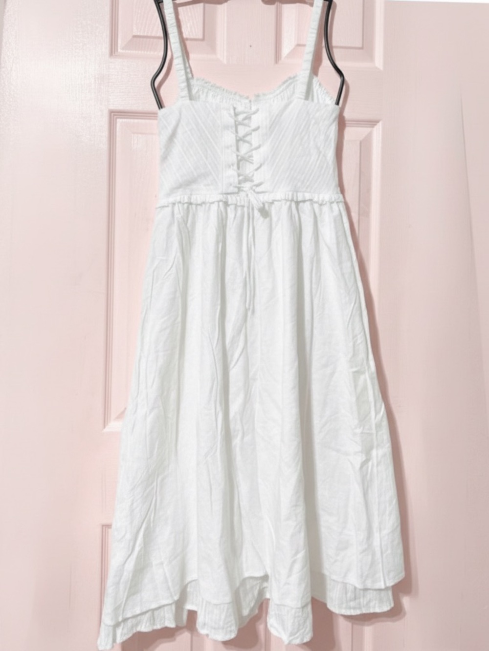 Commense Ruffle Hem Cami Plain Midi Dress - Picture 14 of 16